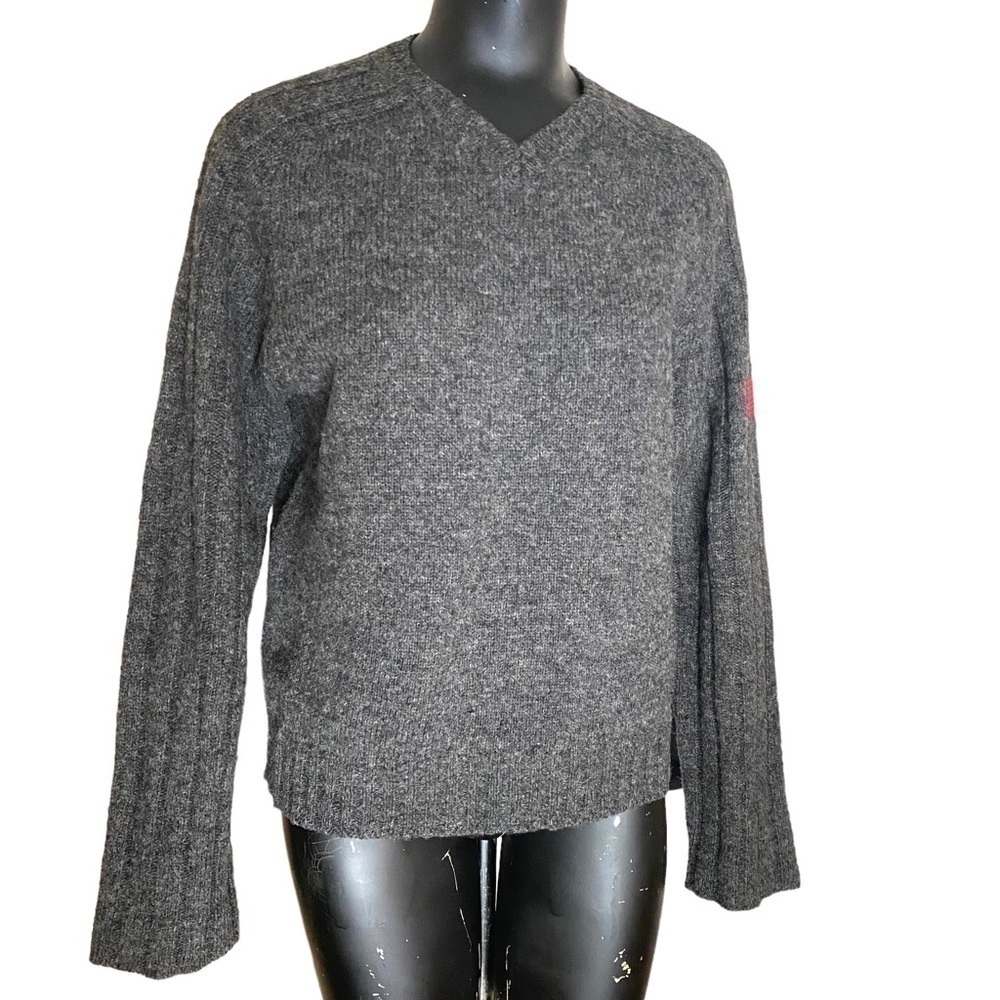 Abercrombie & Fitch Gray Wool Cable knit Pullover Sweater